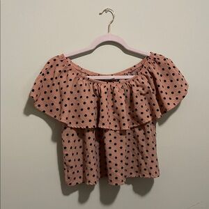 Polka Dot Off-Shoulder Top